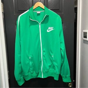 Nike Sportswear Track Jacket Mens XXL Green Full Zip Pockets Athletic Stretch